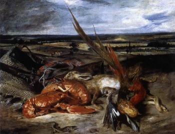 Eugene Delacroix : Still-Life with Lobster